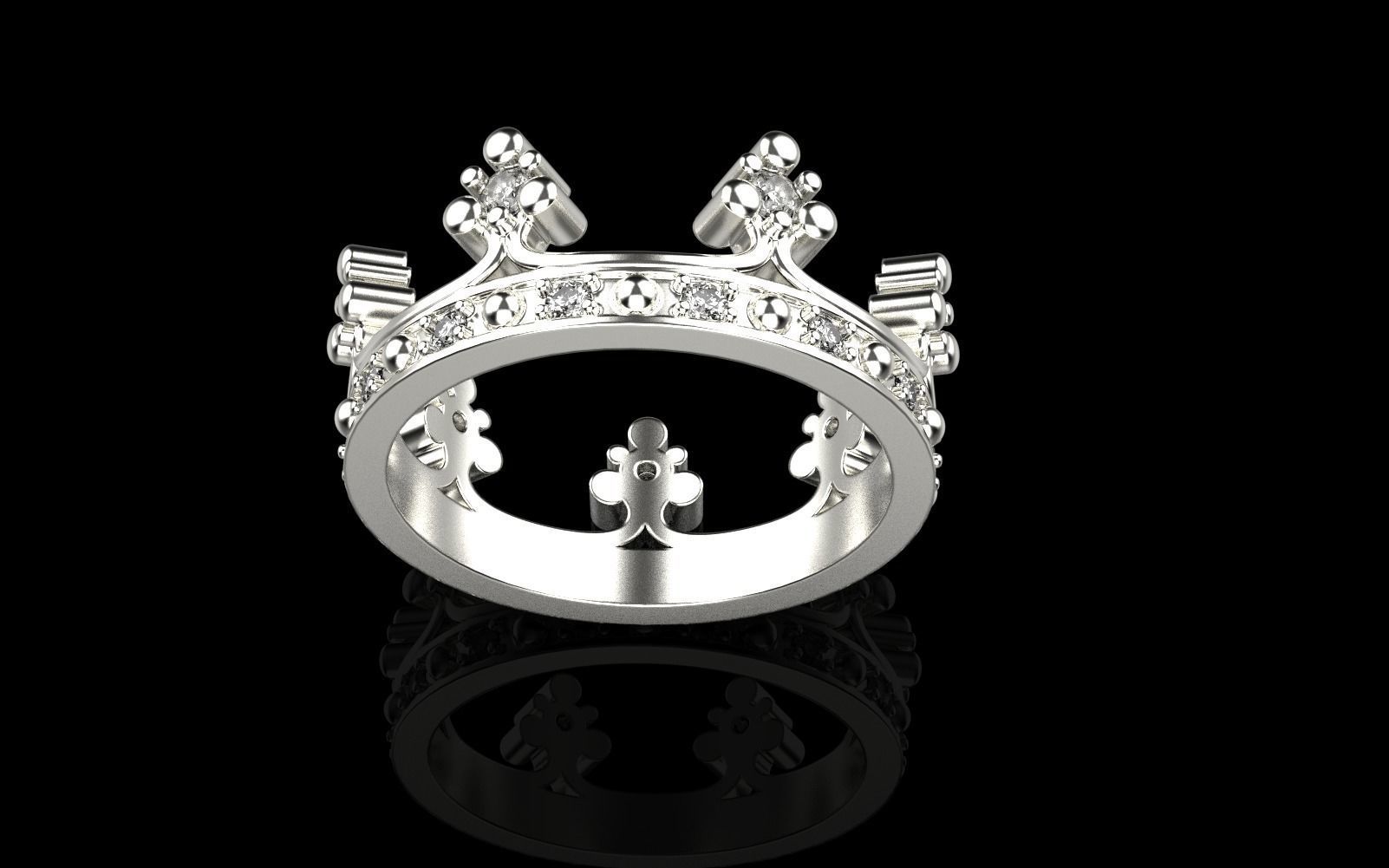 Crown ring size 9 US model 377 3D print model_21