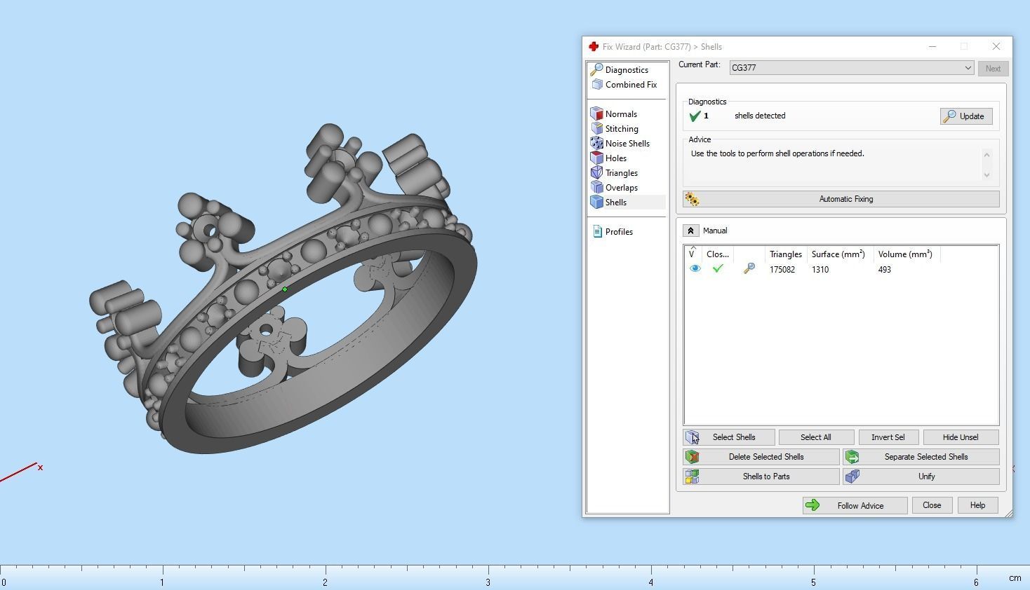 Crown ring size 9 US model 377 3D print model_14