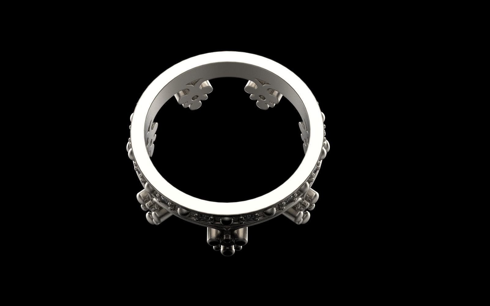 Crown ring size 9 US model 377 3D print model_45