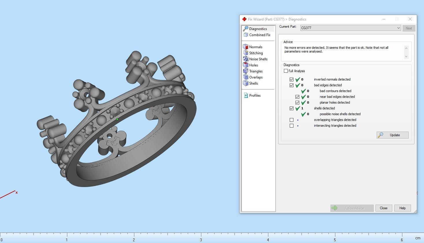 Crown ring size 9 US model 377 3D print model_4