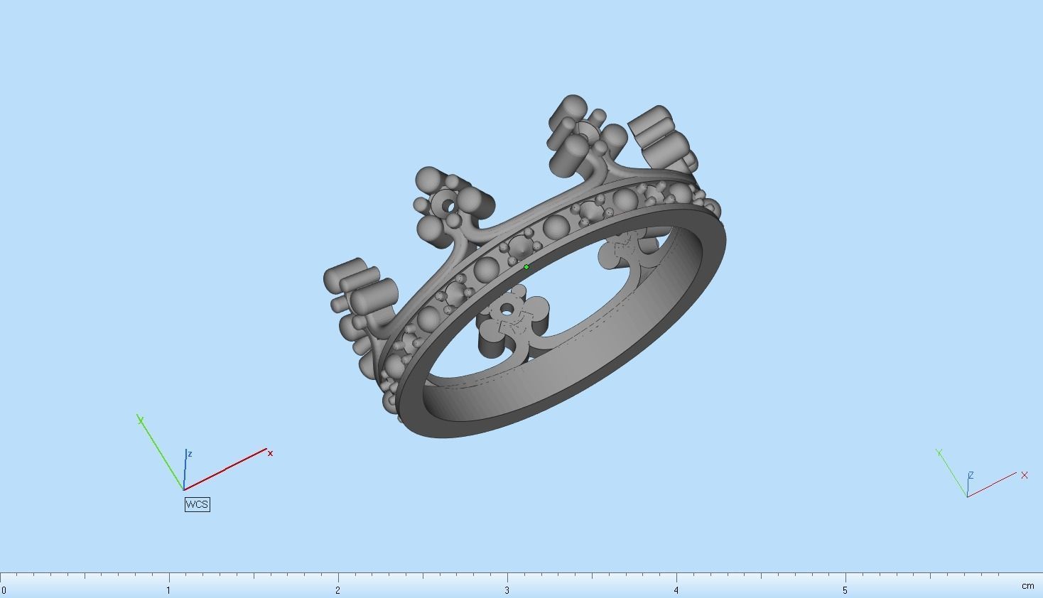 Crown ring size 9 US model 377 3D print model_15