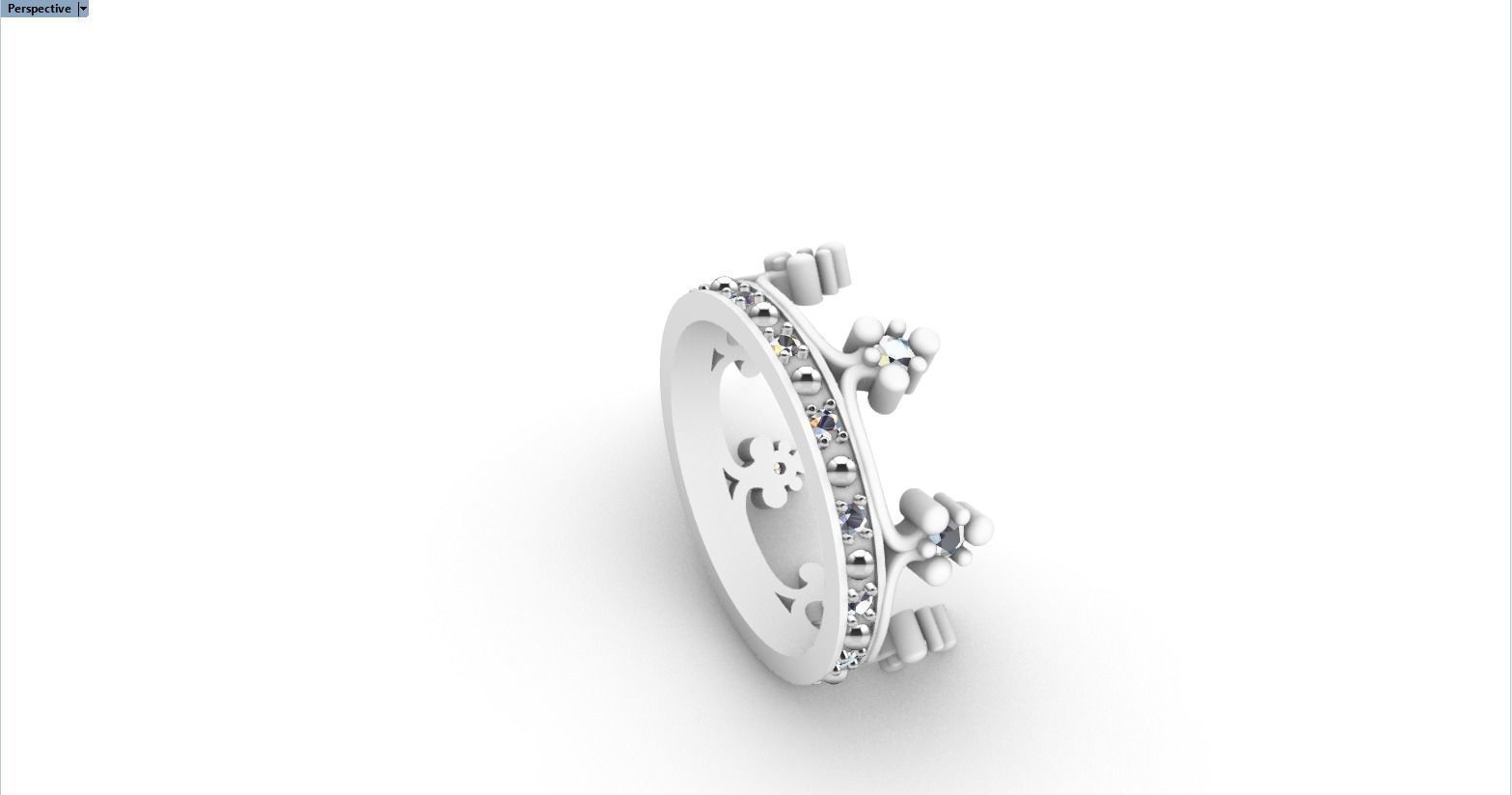 Crown ring size 9 US model 377 3D print model_12