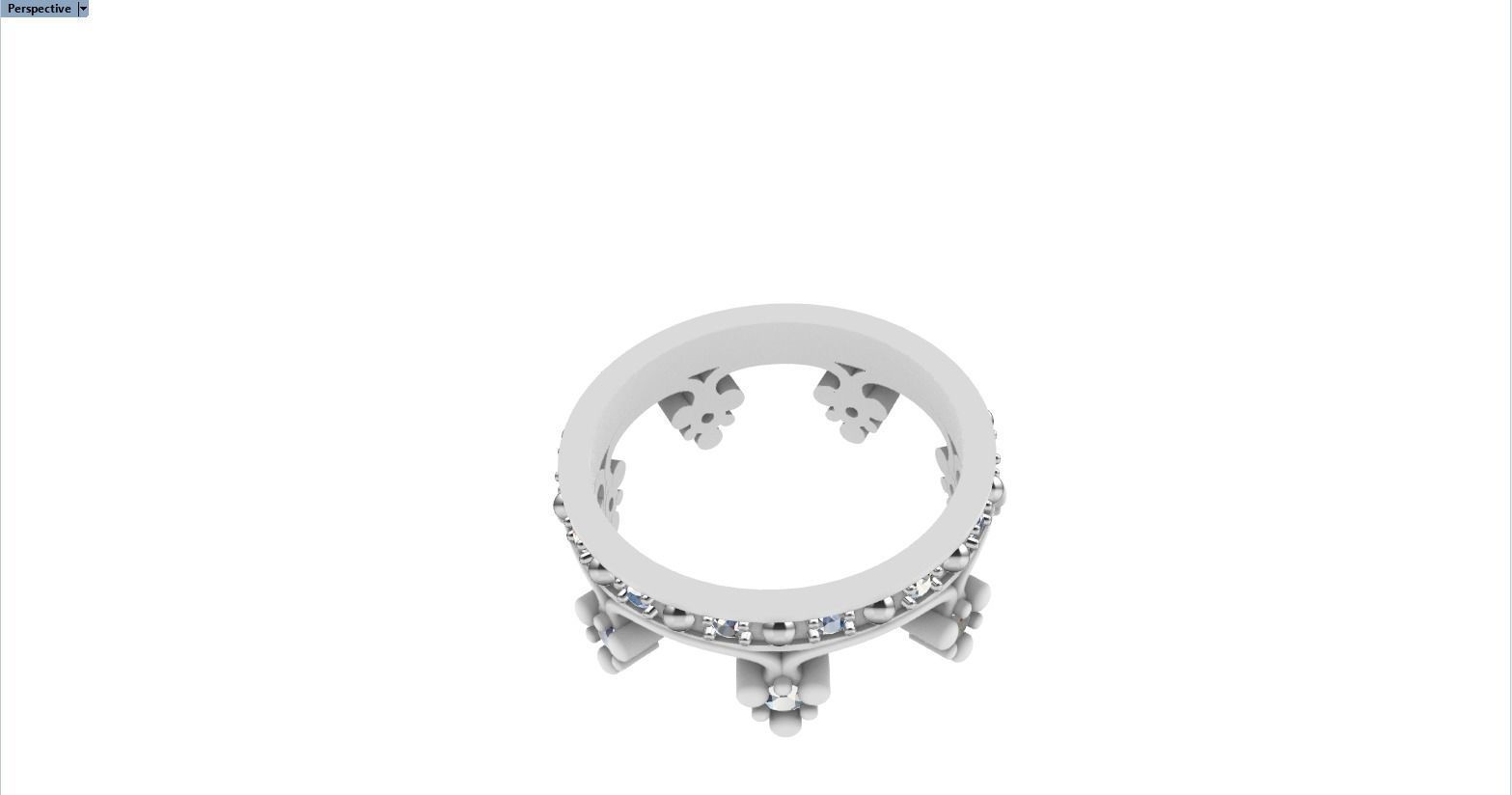Crown ring size 9 US model 377 3D print model_11