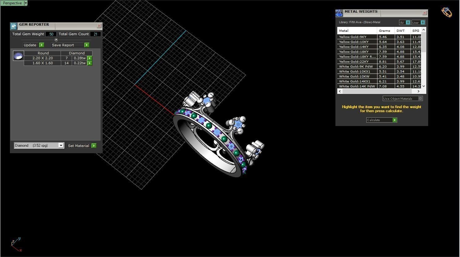 Crown ring size 9 US model 377 3D print model_3