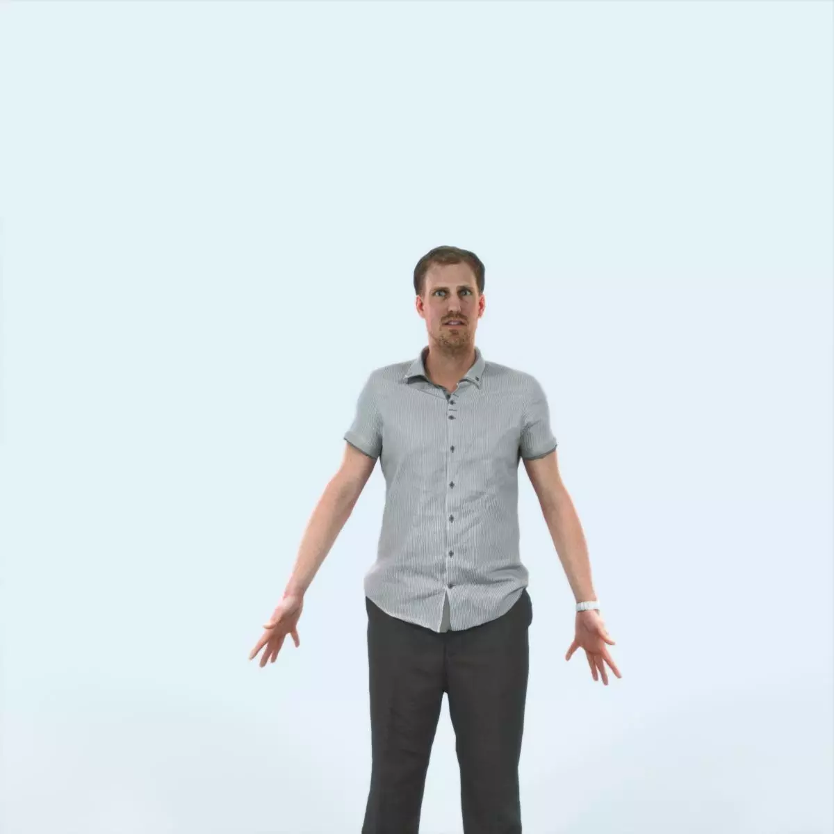 Mistery I Animated Rigged Casual Man Low-poly 3D model_0