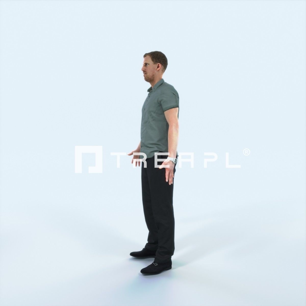 Mistery G Animated Rigged Casual Man Low-poly 3D model_5