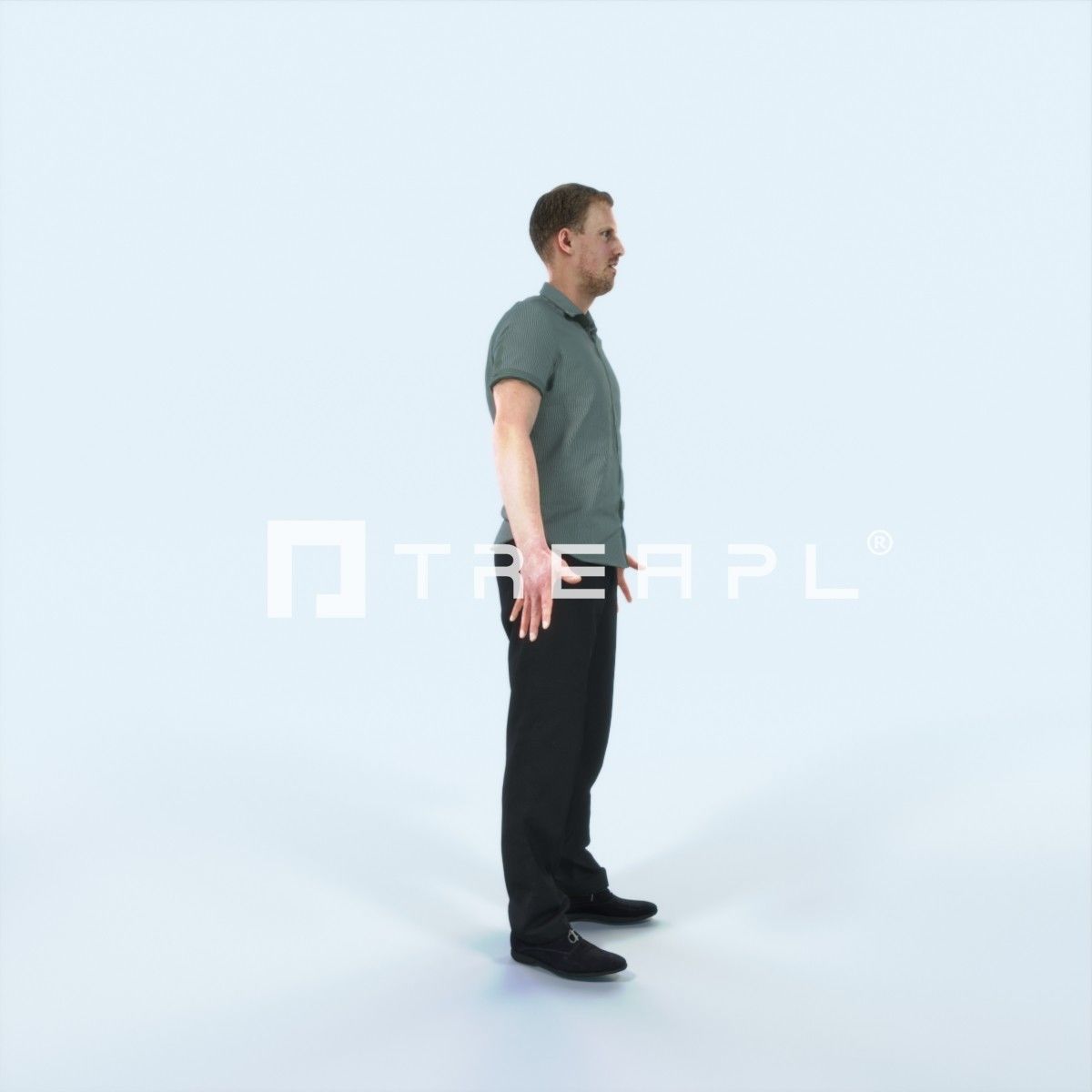 Mistery G Animated Rigged Casual Man Low-poly 3D model_2