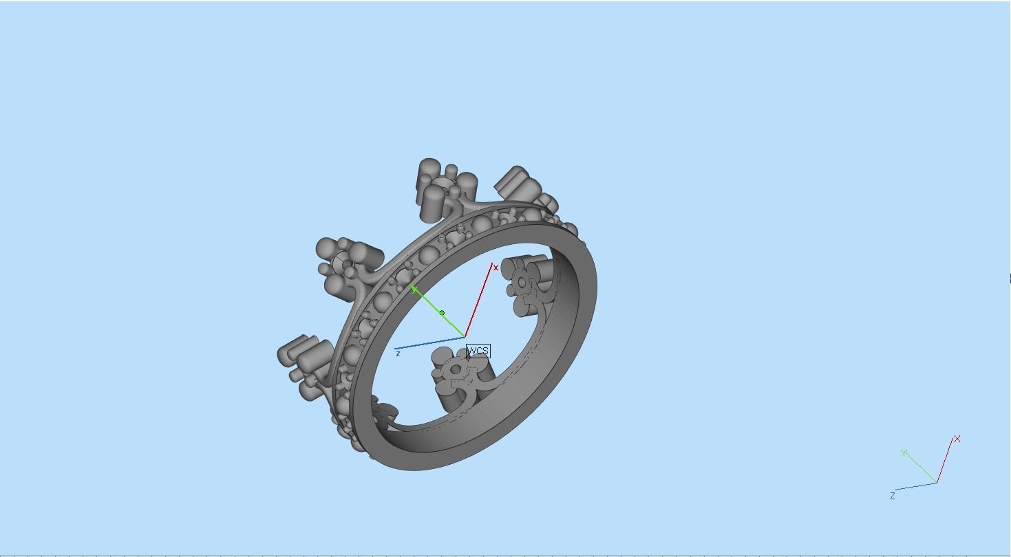 Crown ring model 376 3D print model_14