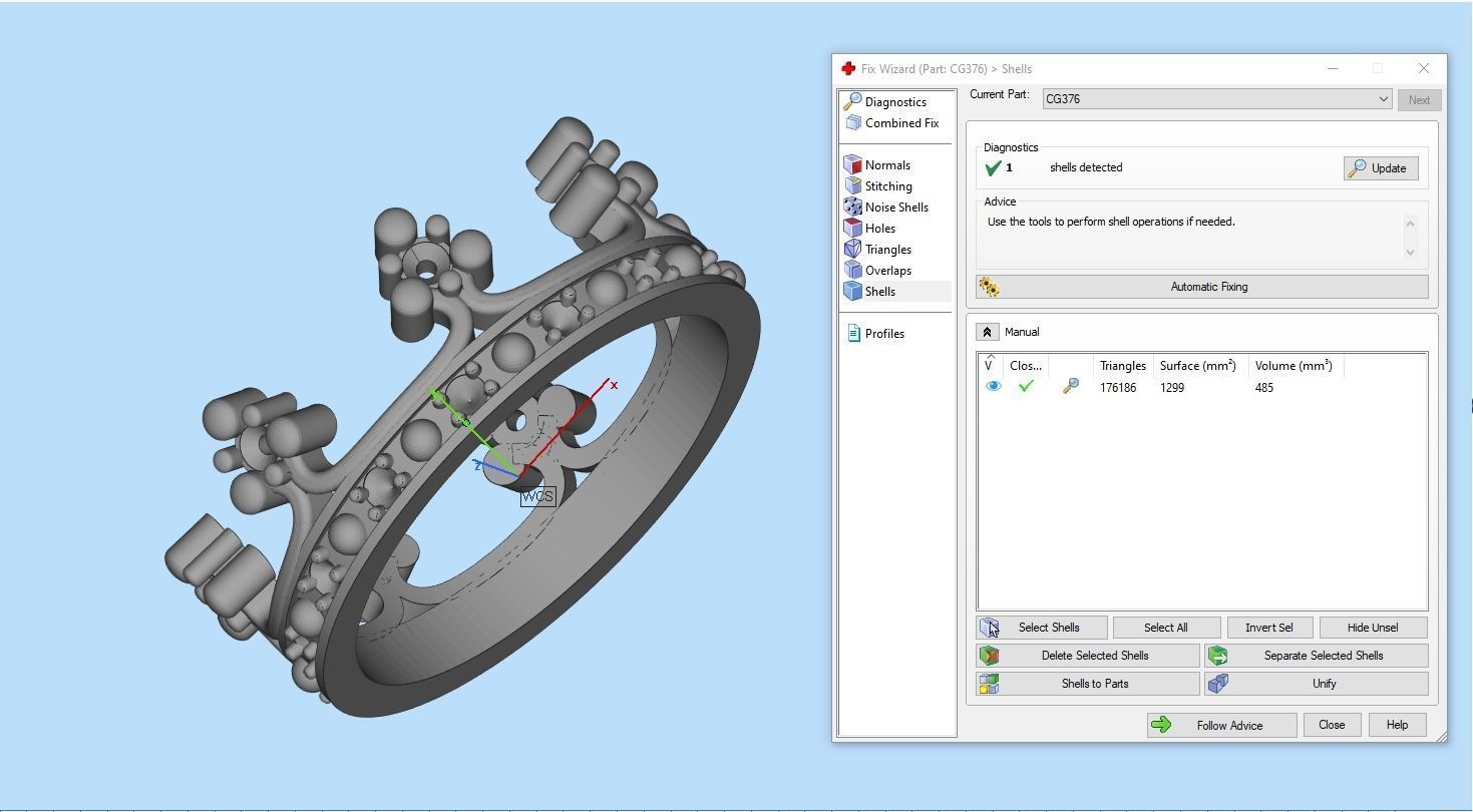 Crown ring model 376 3D print model_12
