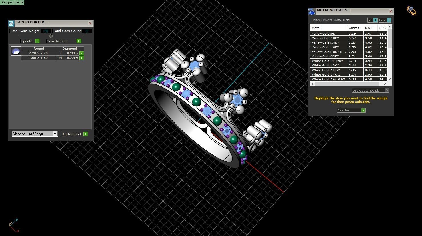 Crown ring model 376 3D print model_4