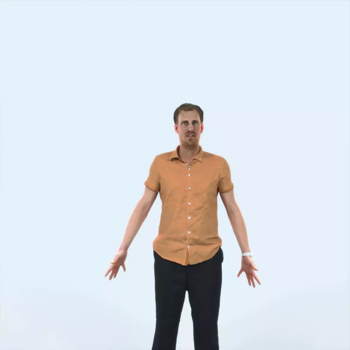 Mistery E Animated Rigged Casual Man Low-poly 3D model_0