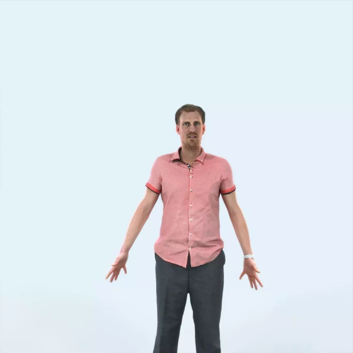 Mistery A Animated Rigged Casual Man Low-poly 3D model_0