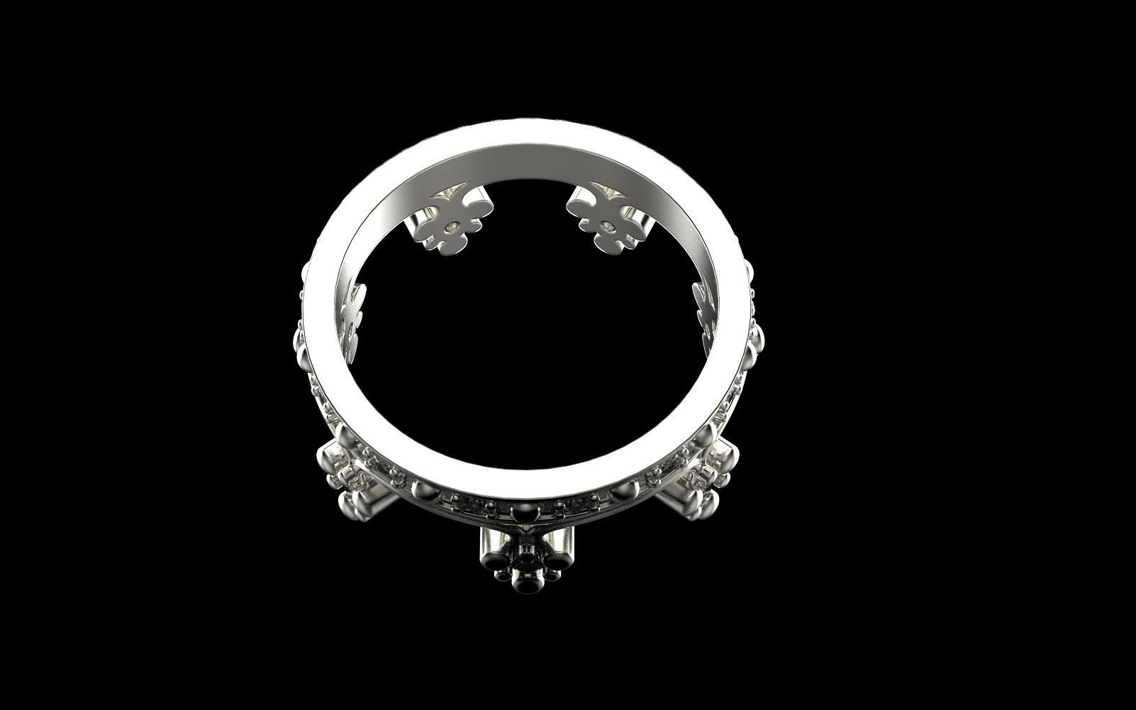 Crown ring size 8 US model 375 3D print model_48