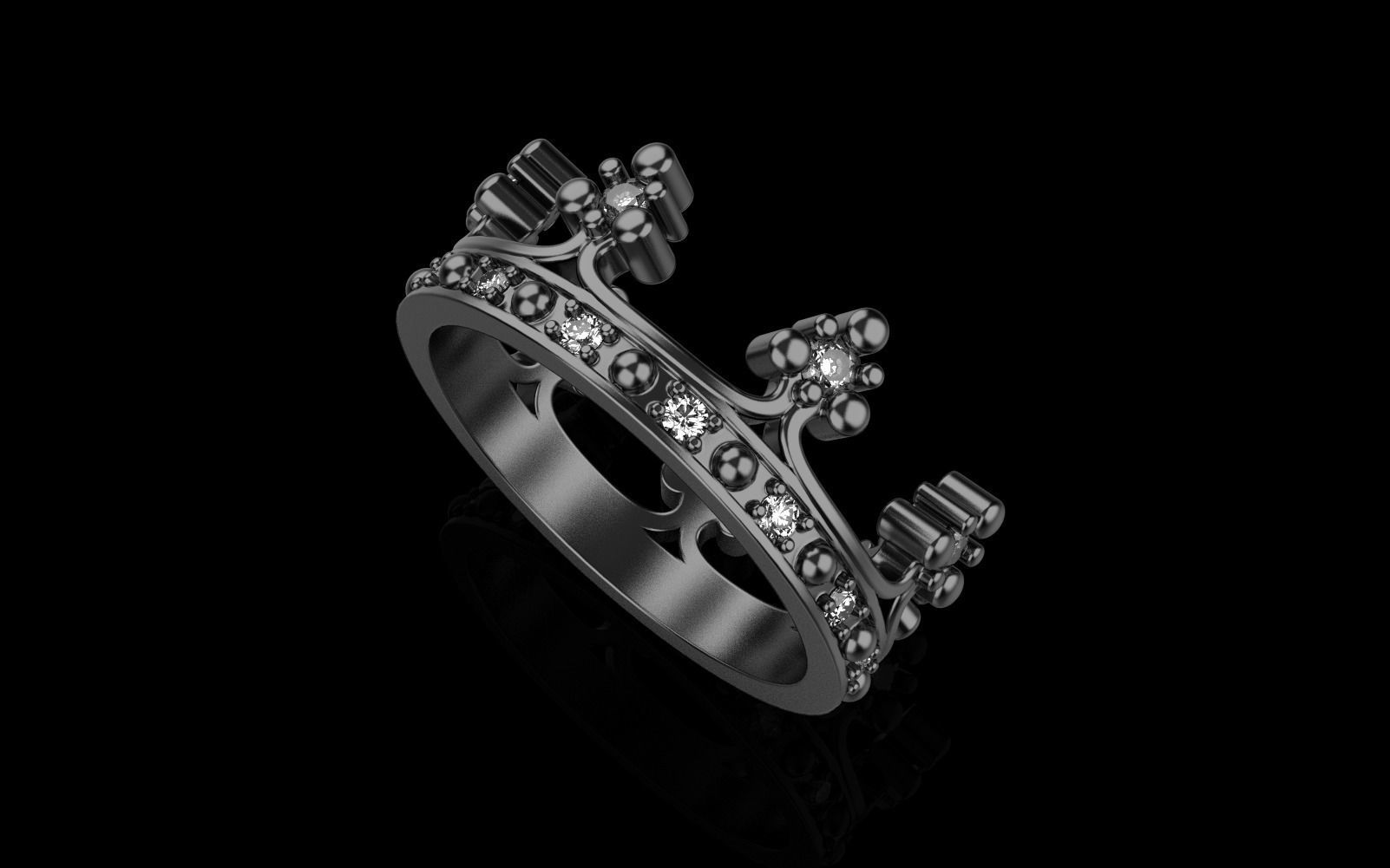Crown ring size 8 US model 375 3D print model_25