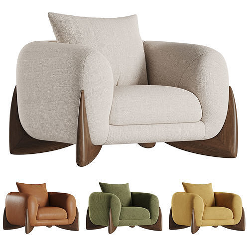 Softbay Armchair by Porada 3D model