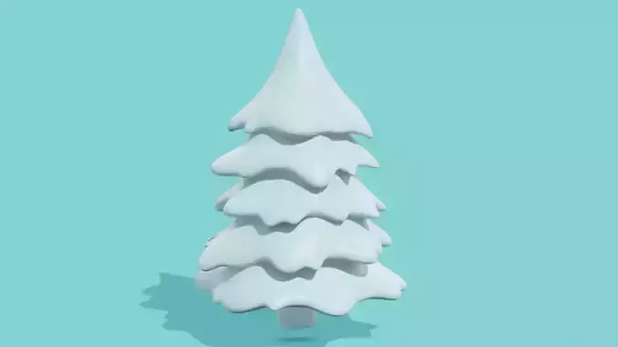 Cartoon winter fir tree