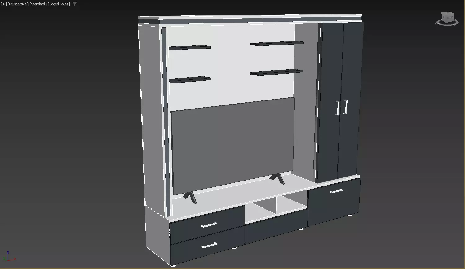 TV unit 3D model_0