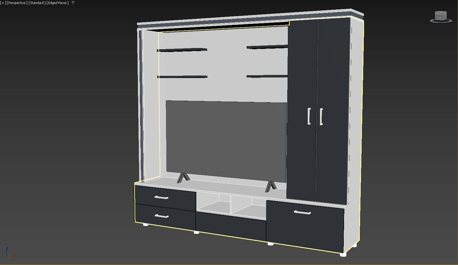 TV unit 3D model_1