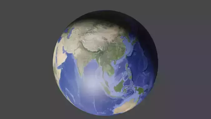 lowkey textured model of earth