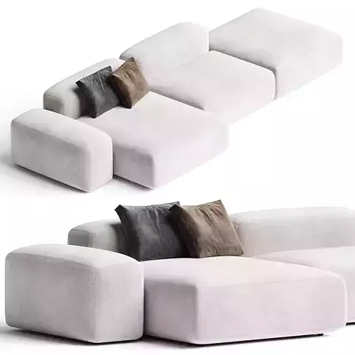 PLUS Outdoor island sofa 3d model  3D model