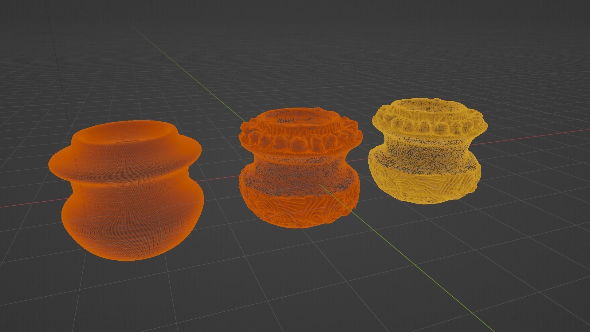 Antique Detailed Terracotta Vases Set 3D print model_17