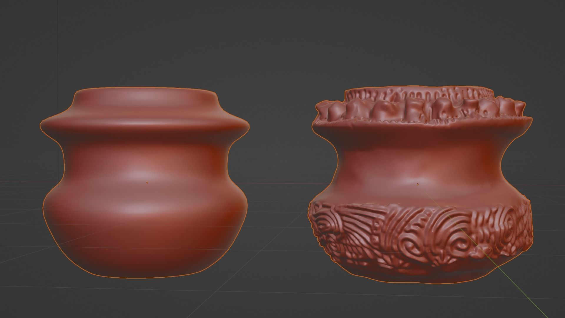 Antique Detailed Terracotta Vases Set 3D print model_20