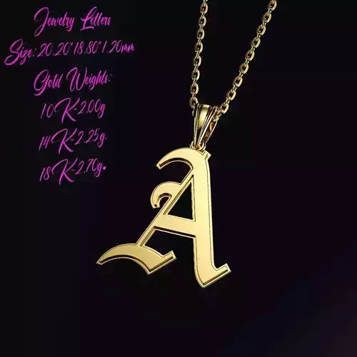 Letter A pendant