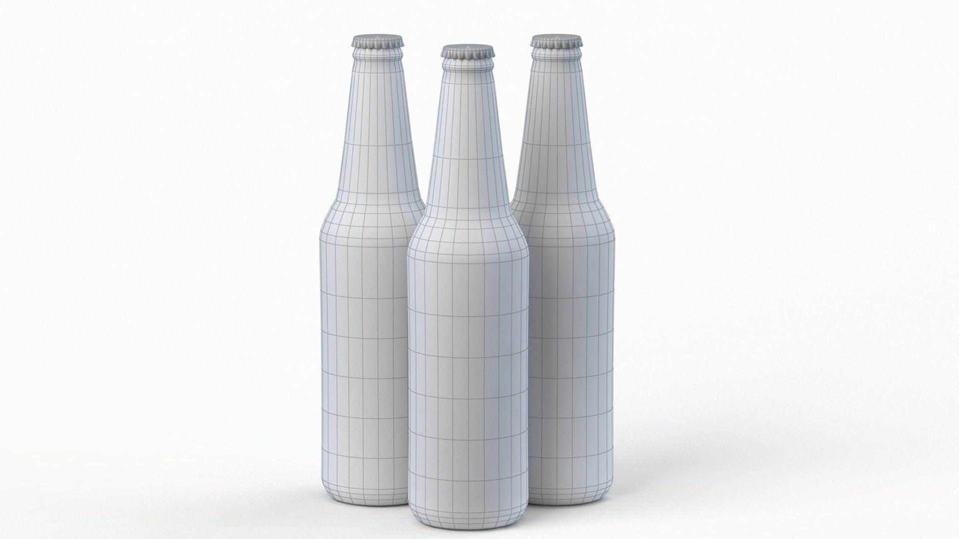 Broken Bottles Low-poly 3D model_22