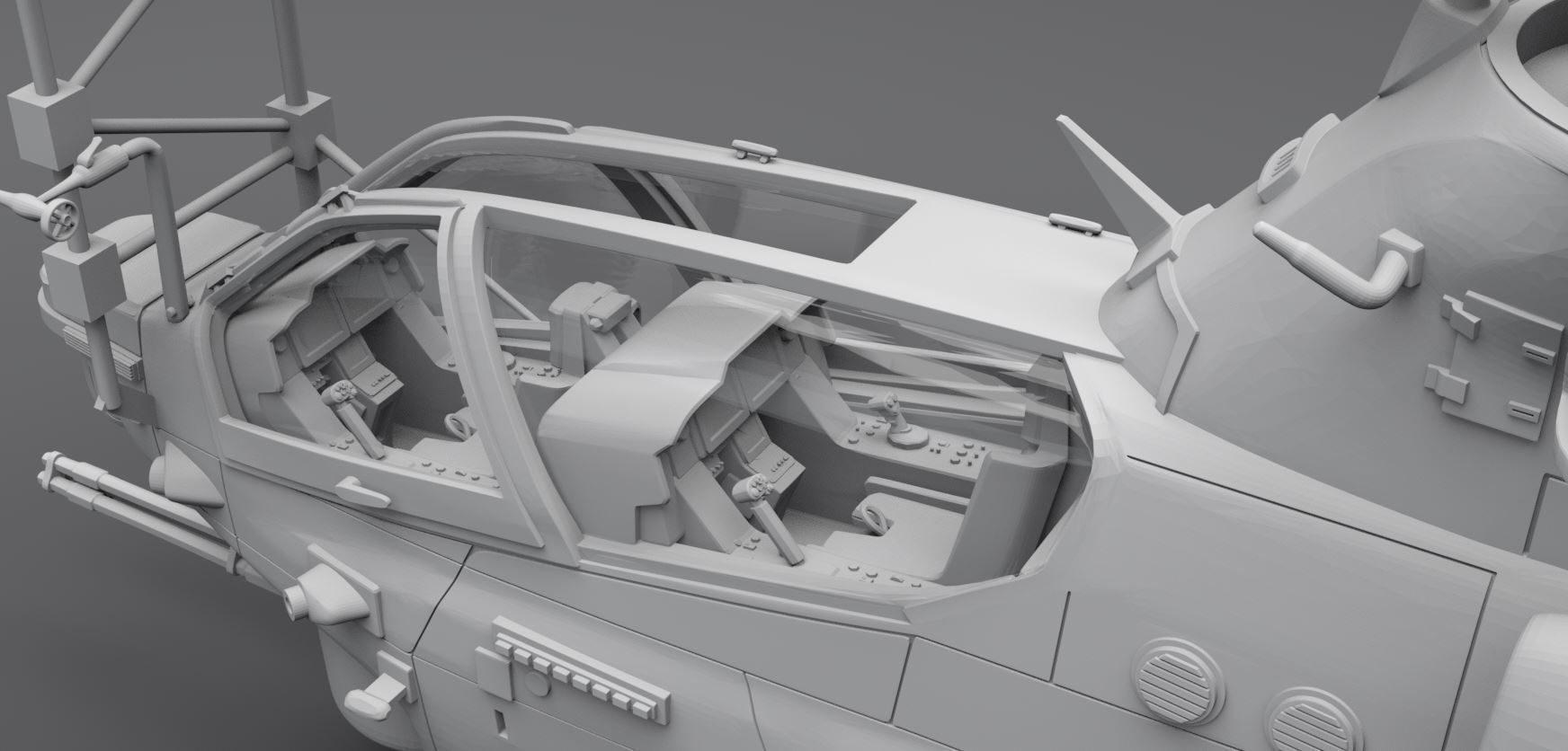 Ah1z Viper Scale model  3D print model_5