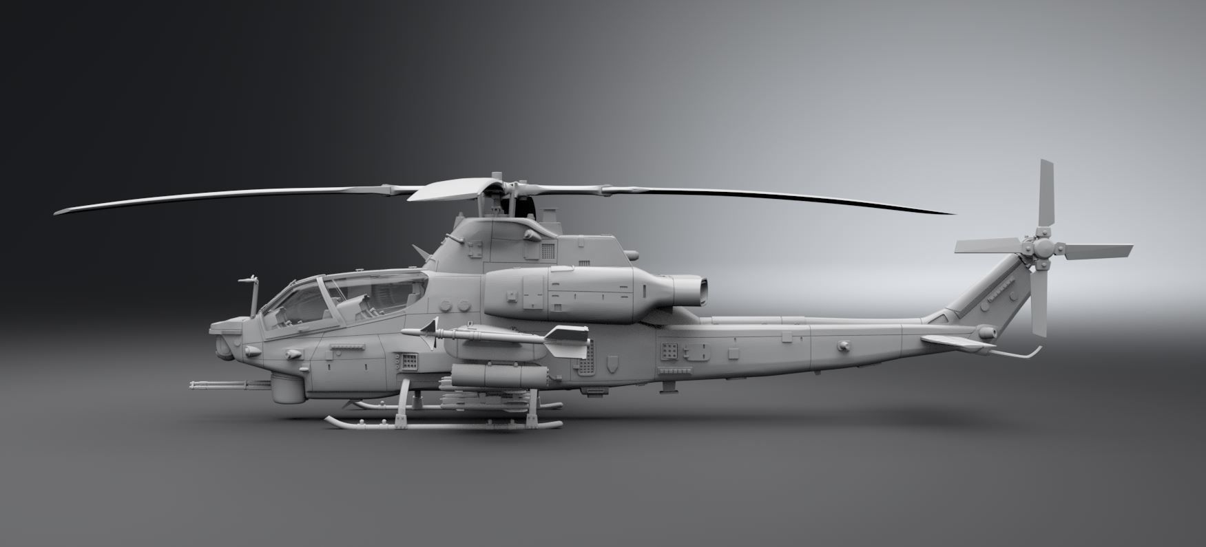 Ah1z Viper Scale model  3D print model_1