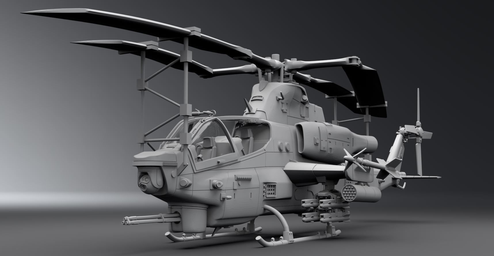 Ah1z Viper Scale model  3D print model_4