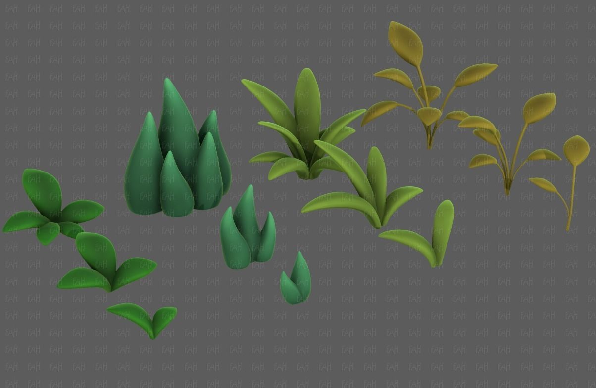 Trees Cartoon V41 Low-poly 3D model_41