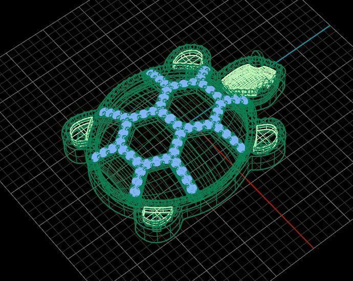Turtle pendant 3D print model_7