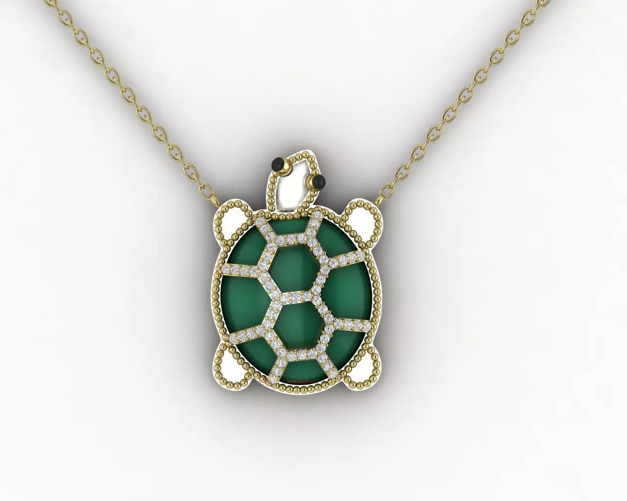 Turtle pendant 3D print model_0