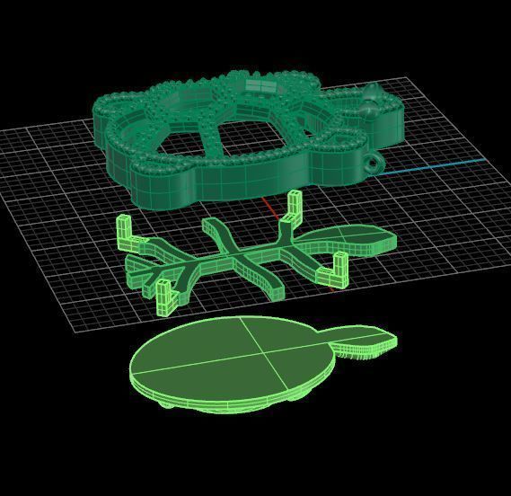 Turtle pendant 3D print model_3