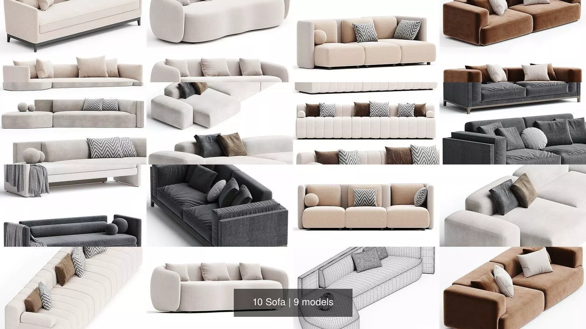10 Sofa 3D Model Collection_0