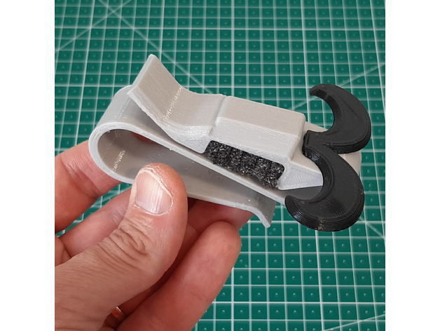 Glasses holder for car sun visor 3D print model_1