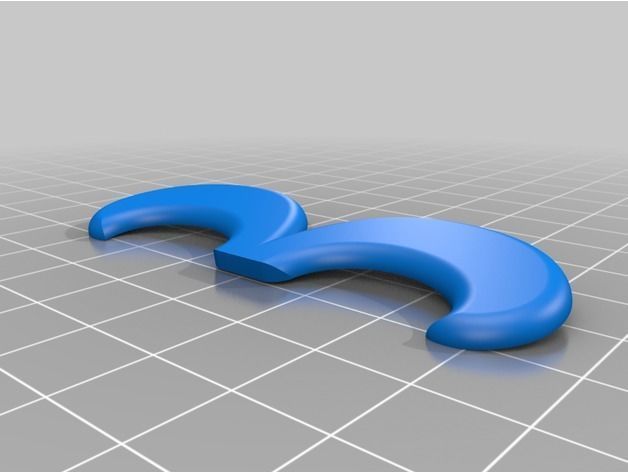 Glasses holder for car sun visor 3D print model_3