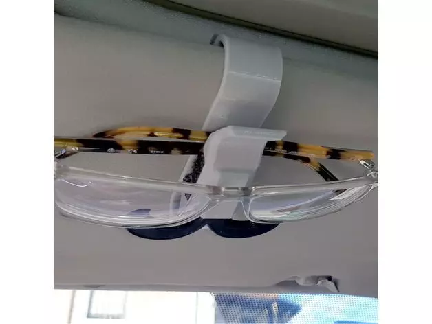 Glasses holder for car sun visor 3D print model_0