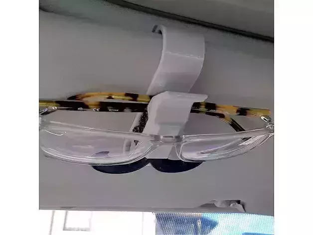 Glasses holder for car sun visor 3D print model