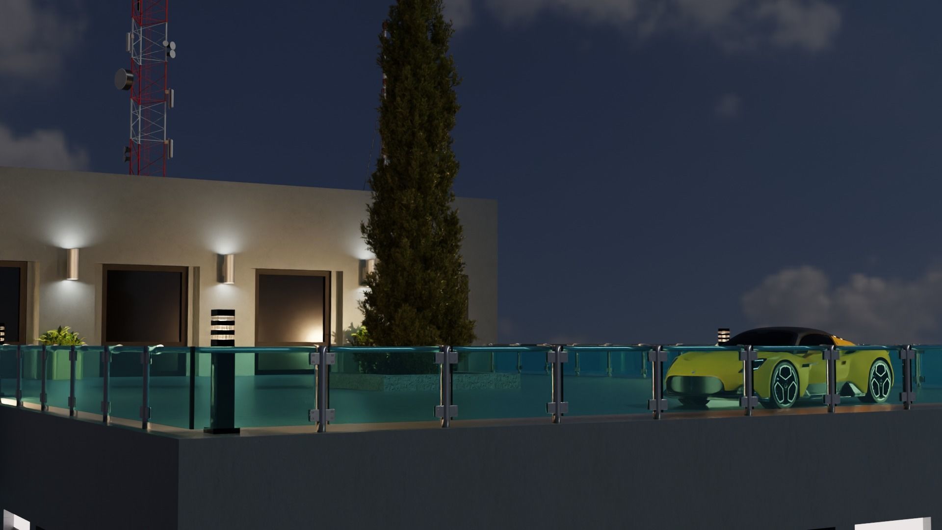 modern skyscraper showroom 3D model 3D model_2