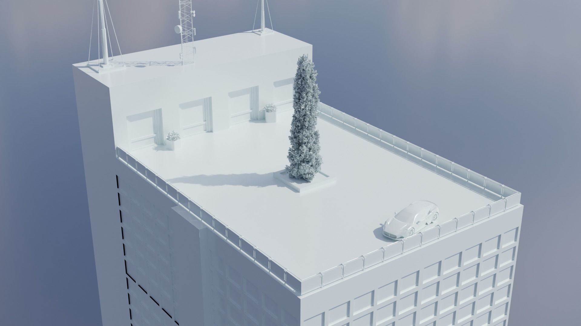 modern skyscraper showroom 3D model 3D model_17