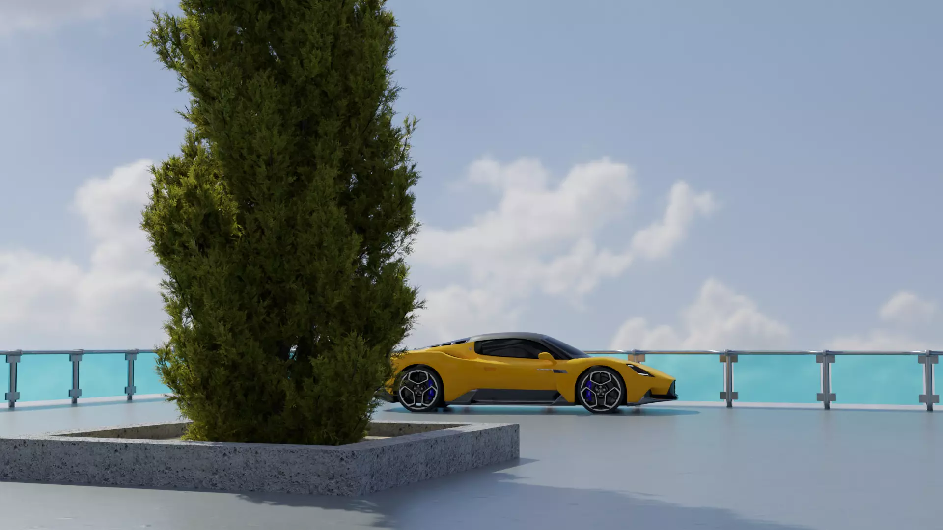 modern skyscraper showroom 3D model 3D model_0
