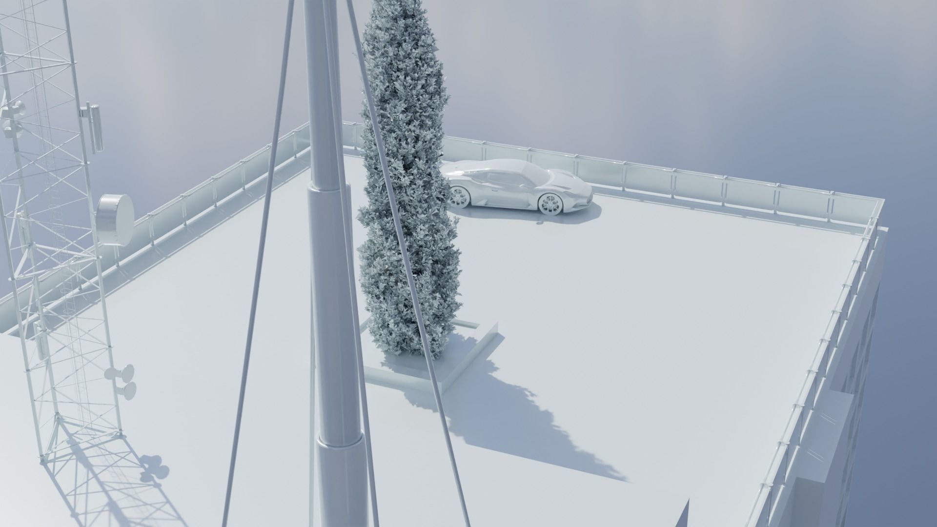 modern skyscraper showroom 3D model 3D model_16