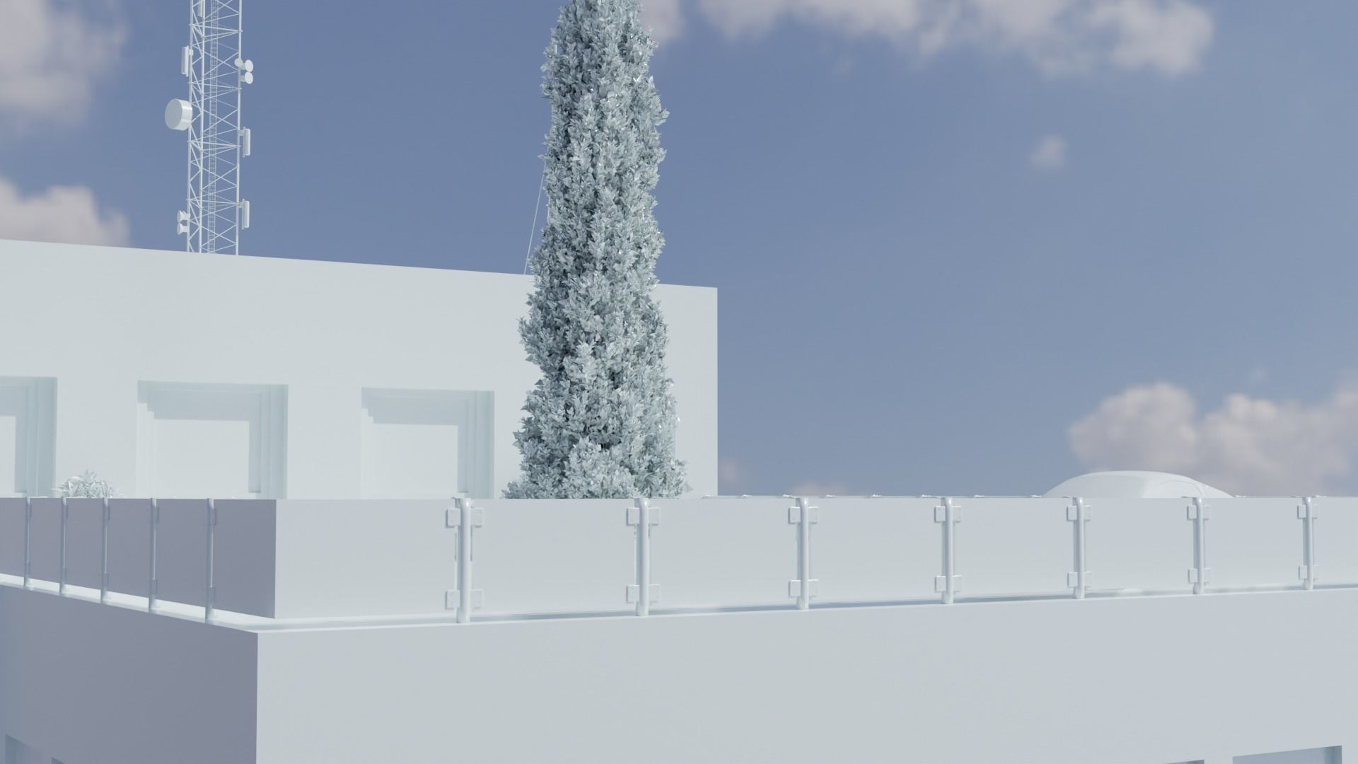 modern skyscraper showroom 3D model 3D model_12