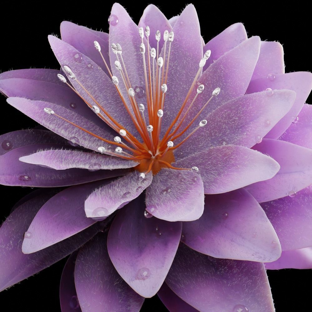 Unique Flower 05 3D model_2