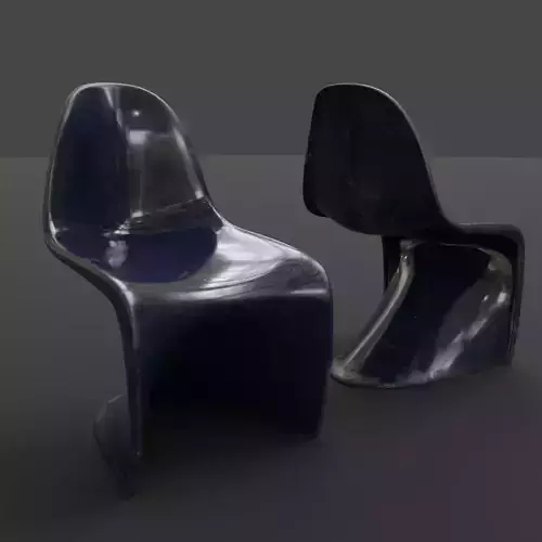 Plastic Chair Low-poly 3D model