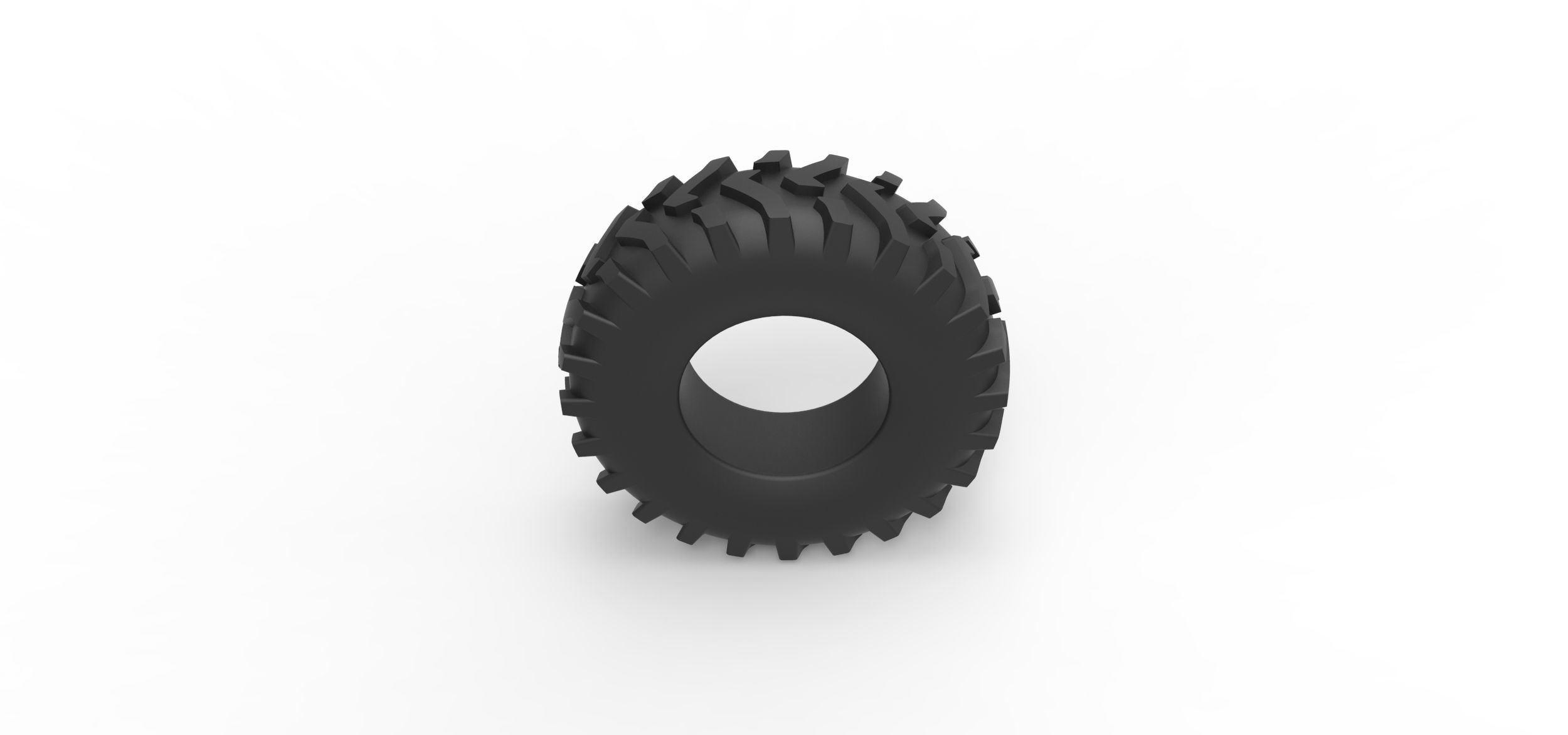 Offroad tire 83 Scale 1 to 25 3D print model_5