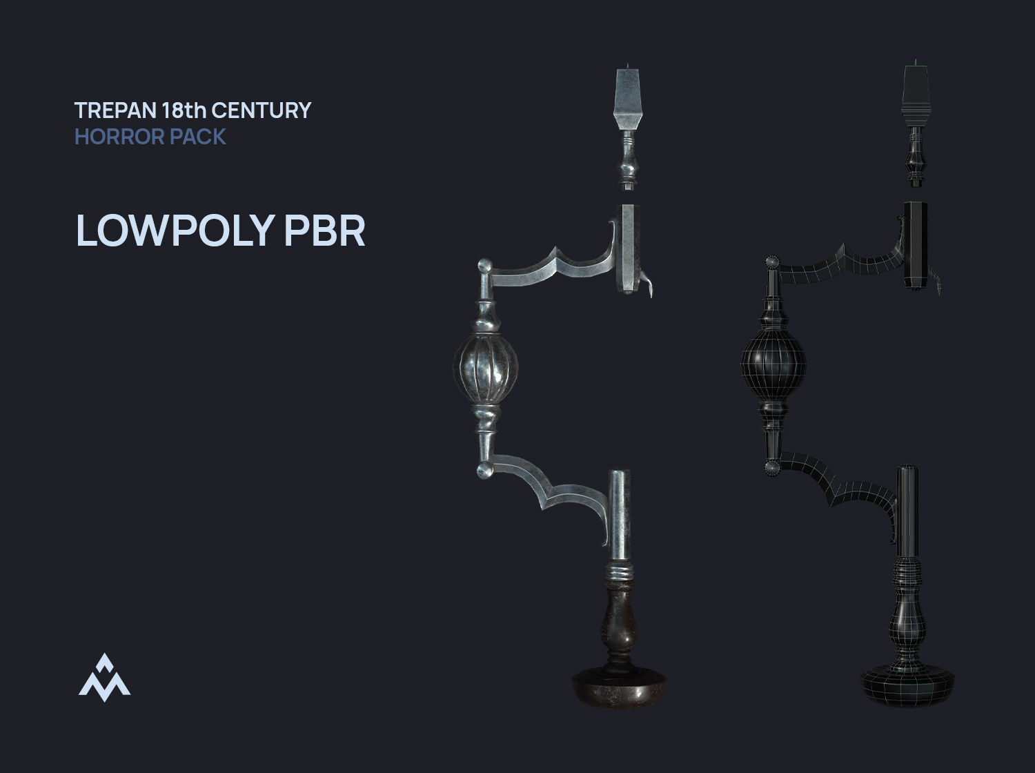 Gore Pack Barrel With Flesh and Tools Low-poly 3D model_5