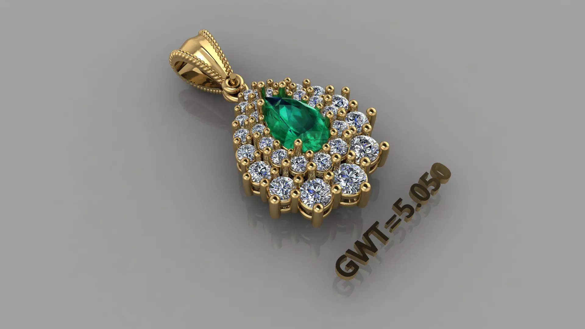 Fashion unique pendent 3D model_0